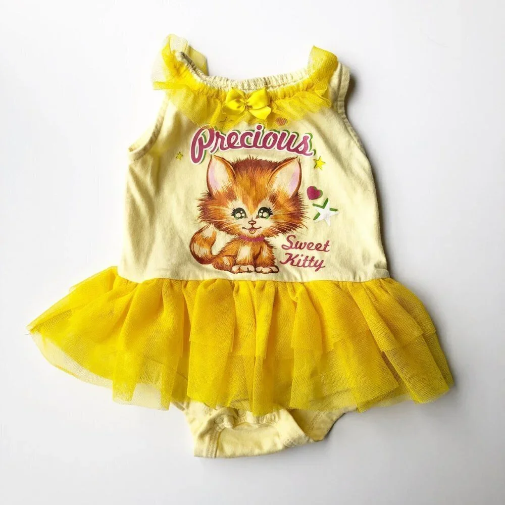 Yellow Tutu Kitty Onesie